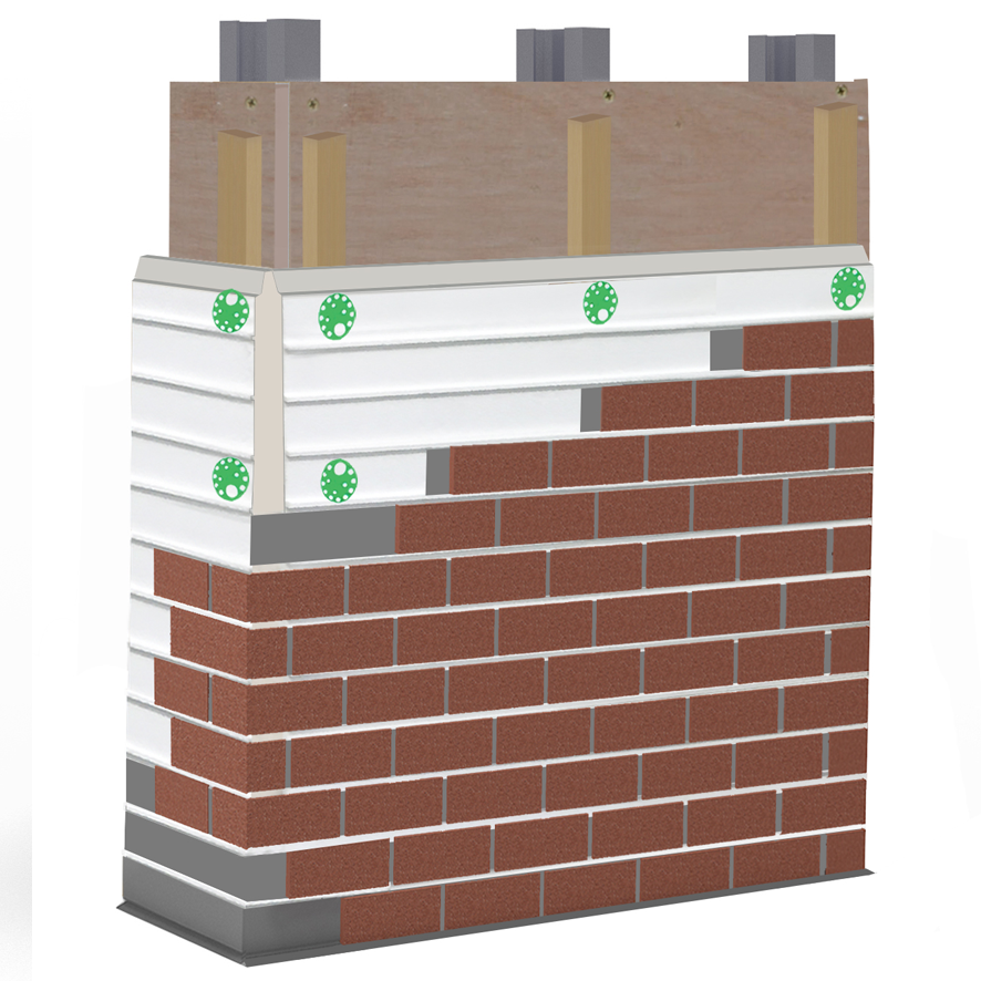 Wetherby Modular BS External Wall Insulation System - BAW_18_027_S_A_UK - Steel Frame - Drainage Cavity - WBS Brick Slip