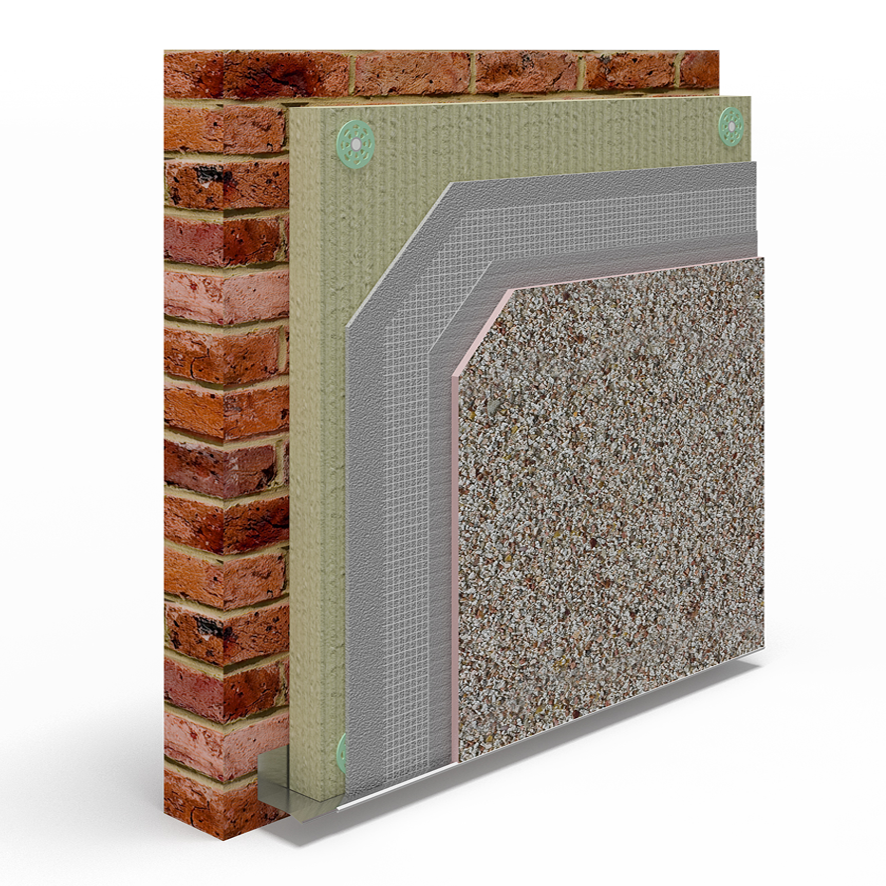 Epsicon 3 Pebble Dash External Wall Insulation System - BBA_03_4058_PS3 - Direct Fix