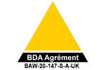 KIWA Certification - BDA Agrément - BAW-20-147-S-A-UK