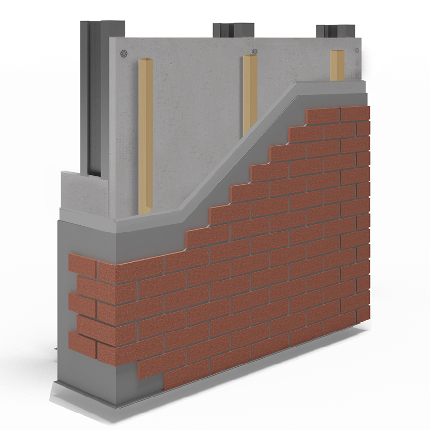 Epsitec Render Carrier Board with Brick Slip System - Steel Frame Cavity Substrate